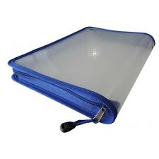 Carpeta pvc transparente con cierre B5