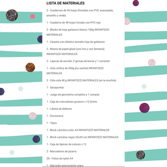 Lista Completa Colegio Clara Jackson de Heber 3º Español 2026