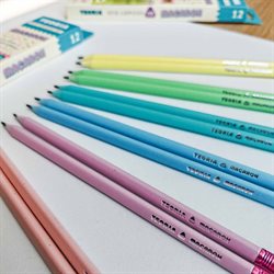 Lapiz Teoría Eco lápiz con goma, colores pastel x 12