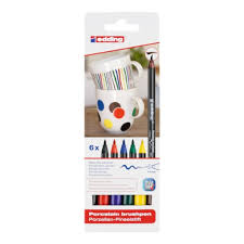 Marcadores Edding Punta Pincel x6