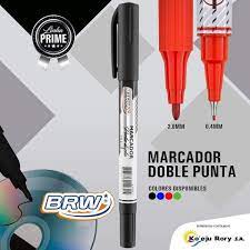 Marcador Permanente BRW Doble Punta