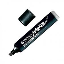 Marcador Permanente Tratto Punta Biselada Negro