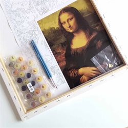 Set Para Pintar, Bastidor con Diseños de Artistas con Pinturas y Pinceles