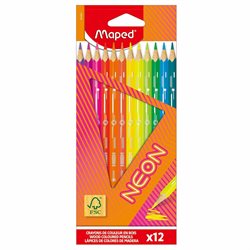 Lápices de Colores Maped Neón x 12