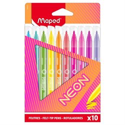 Marcadores Maped Neón Finos x 12 Colores