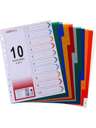 Separador Pvc A4 10 Colores para Archivador