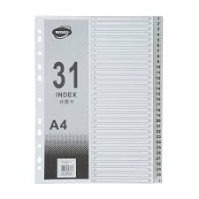 Separador Pvc A4 31 Divisiones para Archivador