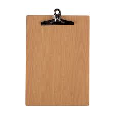 Tabla con Aprietapapel de Madera A4