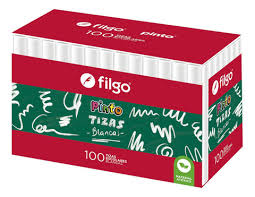 Tizas Filgo Blancas, caja x 100 unidades
