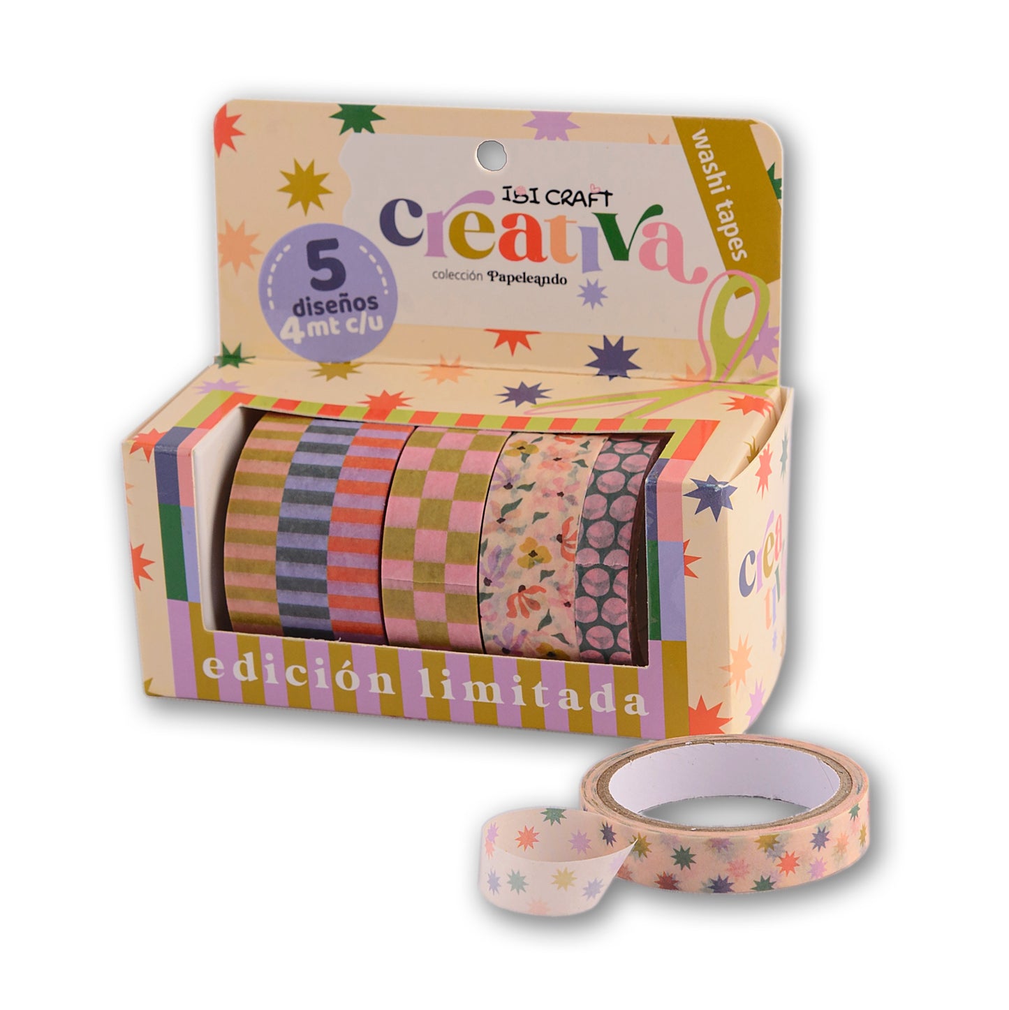 Cintas Ibi Craft Washi Tape Vintage, Hojas, Creativa, Correo Bonito o Travel